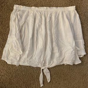 Express White Off the Shoulder Top